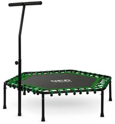 Trampolina fitness, z uchwytem, Neo-Sport, 127x118 cm, zielony