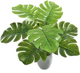SZTUCZNE KWIATY MONSTERA ROŚLINA W DONICZCE TROPIKALNA DEKORACJA