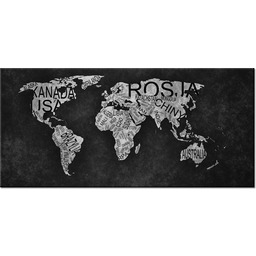 115cm 55cm Obraz ścienny World Map druk rama