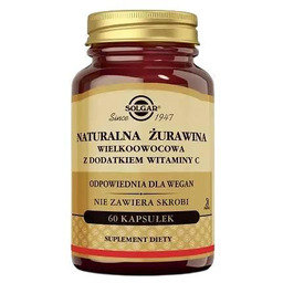 SOLGAR Żurawina wielkoowocowa z dodatkiem witaminy C, 60
