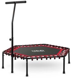 Trampolina fitness, z uchwytem, Neo-Sport, 127x118 cm, czerwony
