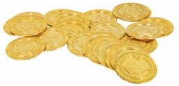 Złote monety pirackie - 144 szt