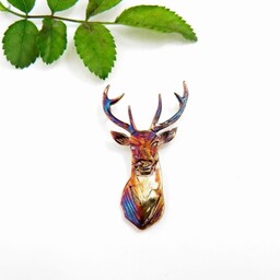 Wisiorek srebrny - Jeleń w brązach