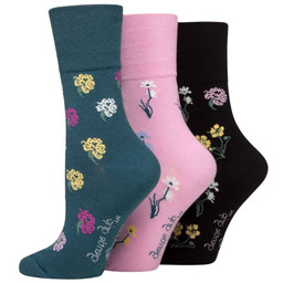 Gentle Grip 3PACK Damskie bezuciskowe skarpetki - MIXED