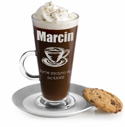 Szklanka do latte z grawerem dla niego