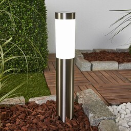 Lindby Lampa solarna LED Aleeza, 61 cm, stal