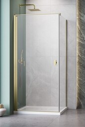 Radaway Nes Kdj I Brushed Gold kabina 90x90cm