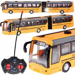 Autobus szkolny miejski przegubowy zdalnie sterowany na pilota