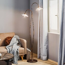 Lampa stojąca Rosina ONLI, brązowy / mosiężny, salon