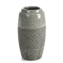 Eurofirany Wazon dekoracyjny 13x13x25 Nori stalowy czarny 02