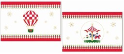 Rose&tulipani Zestaw 2 podkładek na stół Xmas Carousel