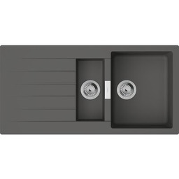 HANSGROHE Zlewozmywak półtorakomorowy z ociekaczem S52 43357290 Kamienna