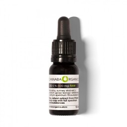 Olejek CBD 5% surowy z chlorofilem w buteleczce