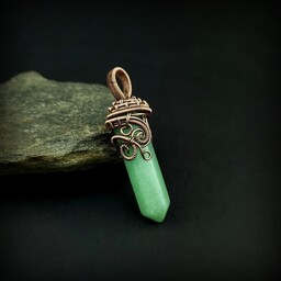 Pakamera Wisiorek z awenturynem wire wrapping