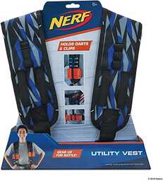 Nerf NER0155 Elite Utility kamizelka, jednokolorowa, niebieska/szara, jeden