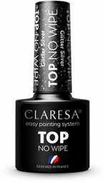 CLARESA Top No Wipe 5g Glitter Silver