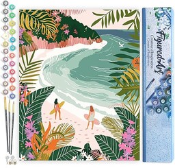 Figured''Art Malowanie według numerów dla dorosłych tropikalna zatoka