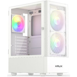 Obudowa KRUX Vako White RGB ATX, z oknem,