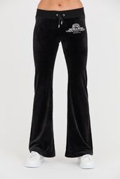 JUICY COUTURE Czarne damskie spodnie Arched Metallic Layla,