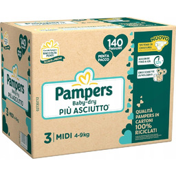 Pieluszki Pampers Baby-Dry Rozmiar 3 MIDI (4-9kg) 140