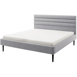 Łóżko tapicerowane szare 140x200 cm Nubo