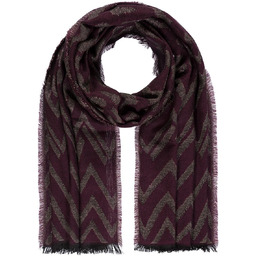 Damski szal z lureksem czerwony Passigatti