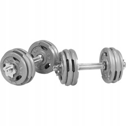 2x15 kg Hantle regulowane żeliwne z uchwytami 30