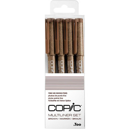 Copic Multiliner Set Brown, 4 pisaki o 4