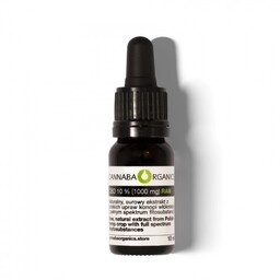 Olejek CBD 10% surowy z chlorofilem w buteleczce