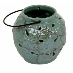 MY HOME Lampion ceramiczny Tropic 66569 Zielony