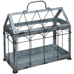 Mini Szklarnia dekoracyjna z żelaza i szkła –