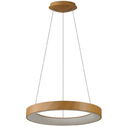Lampa wisząca LED okrągła drewniana 60cm AZ5010