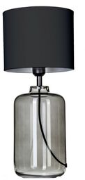 Lampa stołowa dymiona podstawa i czarny klosz YSTAD
