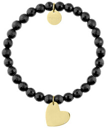 Bransoletka damska z naturalnych kamieni kulek onyksu ze