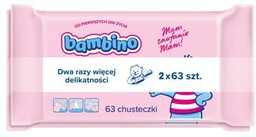 BAMBINO Chusteczki dla niemowląt, 2x63 sztuk