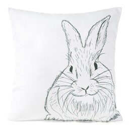 Eurofirany Poszewka wielkanocna 45x45 Wiosna 139 biała czarna