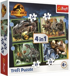 TREFL Puzzle Groźne dinozaury Jurassic World (207 elementów)
