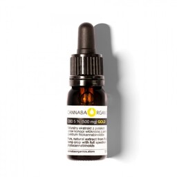 Olejek CBD 5% bez chlorofilu w buteleczce 10