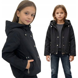 Kurtka wiosenna dla dziewczynki, bomberka z kapturem r.164