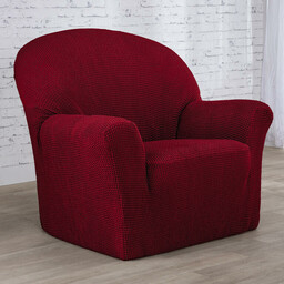 Nueva Textura Super streczowe pokrowce NIAGARA bordo fotel