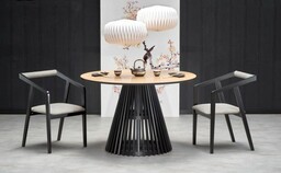 MIYAKI stół blat - dąb naturalny, noga -