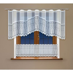 Firanka żakardowa odpasowana z wszytą taśmą marszczącą 100