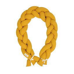 Babymatex Ochraniacz do łóżeczka Warkocz Muślin żółty długość