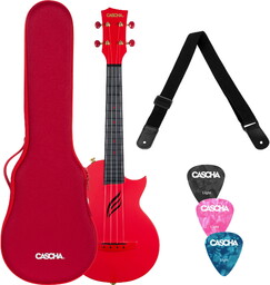 Cascha HH 2280 Carbon Fibre Ukulele Koncertowe RED