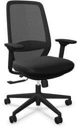Krzesło biurowe Elovie ergonomiczne czarne siatkowe podłokietniki 4D