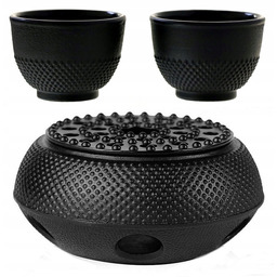 2 X Czarki żeliwne do herbaty podgrzewacz żeliwny