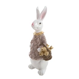 Eurofirany Figurka wielkanocna 156A 11x9x25 Zając w sweterku