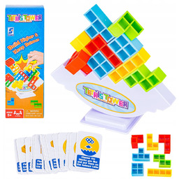Gra Zręcznościowa TETRIS Balansująca Wieża Ruchoma Układanka Klocki