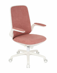 Krzesło biurowe obrotowe Easy White Różowe, idealne