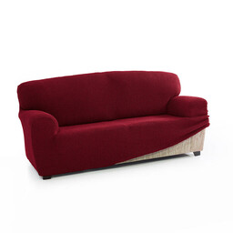 Nueva Textura Super streczowe pokrowce NIAGARA bordo kanapa